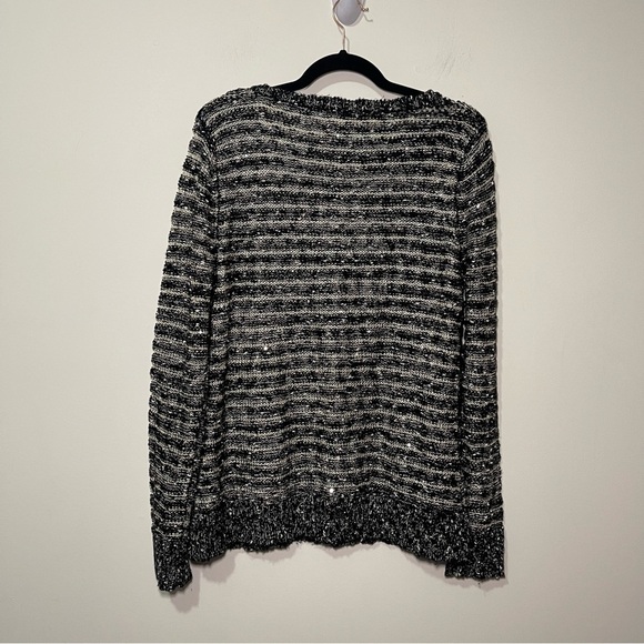 Harley-Davidson Women’s Metallic Black Knit biker grunge casual Sweater Size XL - Picture 6 of 9